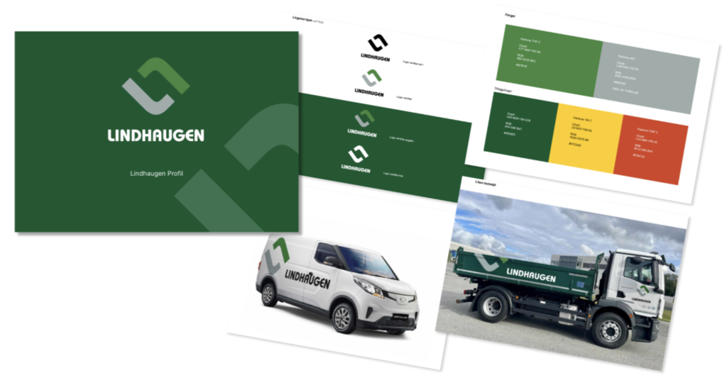 arbeid med ny logo og profil for Lindhaugen